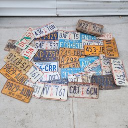 Lot Of 36 Vintage Old Car License Plates New York, New Jersey