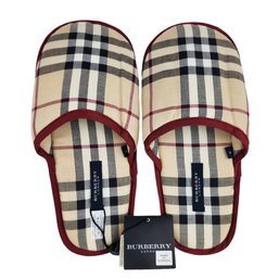 Burberry Nova Check Indoors Sandals With Dust Bag