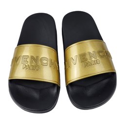 Givenchy Slide Flat Sandals Black/Golden