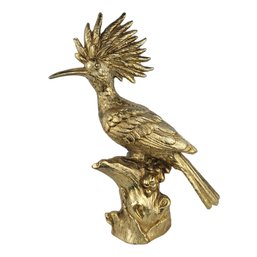 Figural Sculpture Bird, Firenze Mark, Cast Metal, Gold Patina