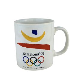 1992 Barcelona Summer Olympics Games Souvenir Ceramic Coffee Cup