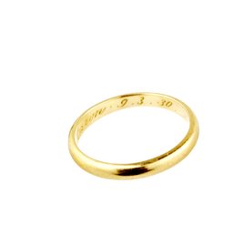 14K Wedding Ring Marked Aaron 9-3-1930