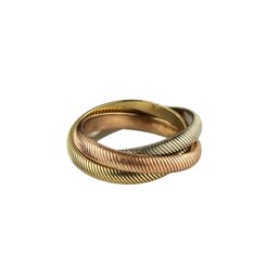 14k Yellow, White & Rose Gold All In One Ring Marked JBM