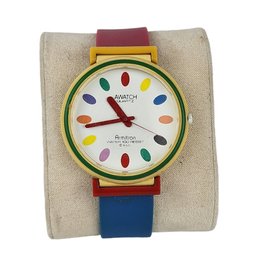 Awatch By Armiton Multi-Colored Watch Circa 1980