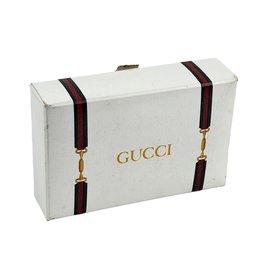 1986 Gucci Leather Gold Tone Key Chain With Original Box