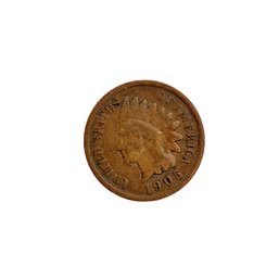 Antique 1905 One Cent Indian Head Coin 2 Of 2
