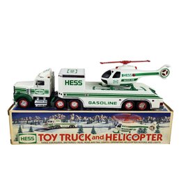 1995 Hess Toy Truck & Helicopter 1 Of 2