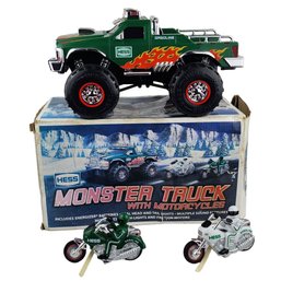 2007 Hess Moster Truck With Motorcycles