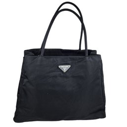 Vintage Prada Black Nylon Shoulder Bag