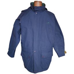 Thomas Burberry Navy Blue Unisex Jacket With Hoodie Medium Size