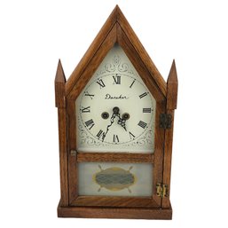 Daneker German Movement Steeple Mantle Clock Key & Authentic Certificate Included