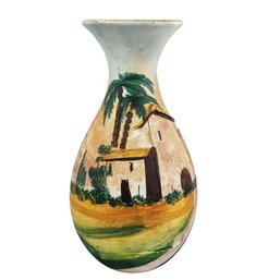Italian Hand Painted Table Vase Made In Italy
