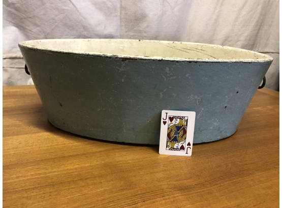 Vintage United Indurated Fibre Co. Wash Bucket  18inches X 24.5 Inches
