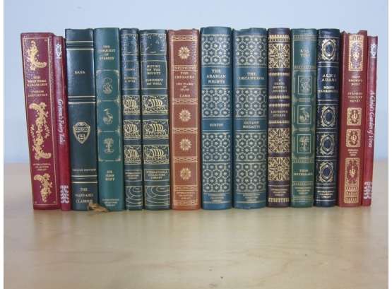 Assorted Lot Of Leather Bound Books