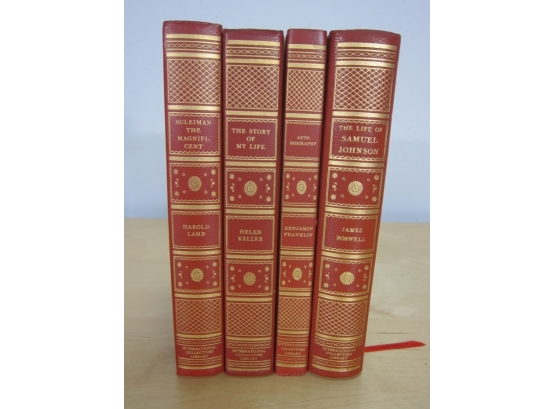 4 Leather Bound Books By James Boswell