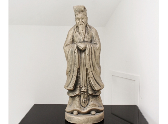 Standing Oriental Asian Bearded Chalkware Figurine