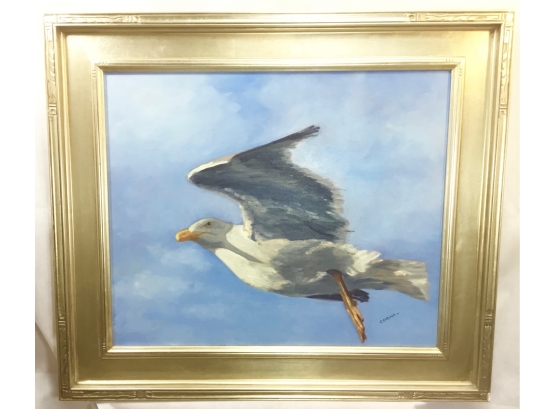 Corina S. Alvarez De Lugo Signed Oil On Canvas Still Life Titled 'Flying Still'