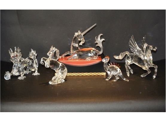 Swarovski Crystal Unicorns And Dragons - Five Pieces
