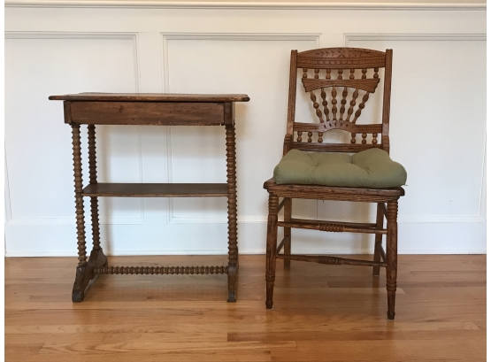 Antique Table & Chair