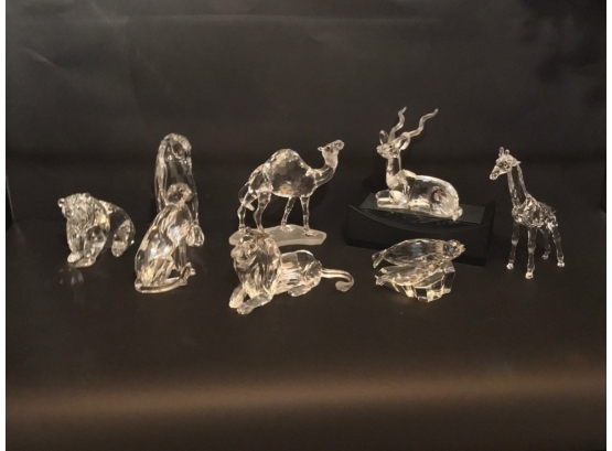 Swarovski Crystal Animal Group - Eight Pieces