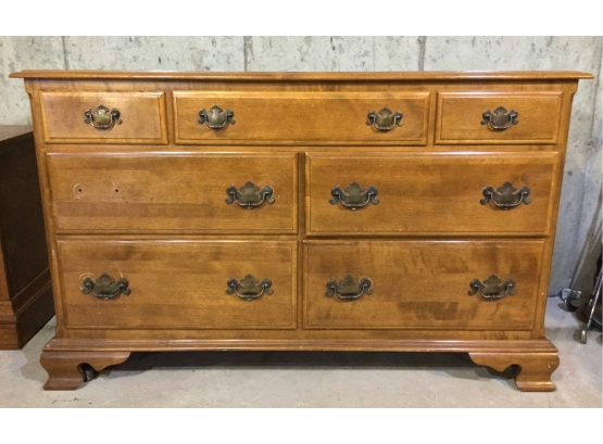 Vintage Ethan Allen Heirloom Seven Drawer Maple Dresser (See Description)