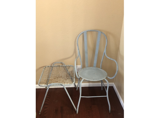 Metal Chair And Table