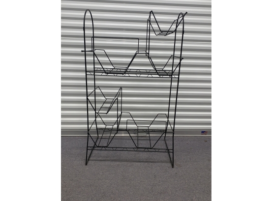 4 Feet High Metal Wire Plant Stand Vintage Mid Century