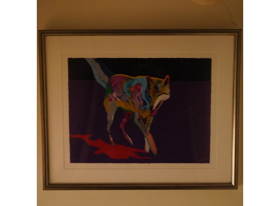 LITHOGRAPH WOLF BY NIETO