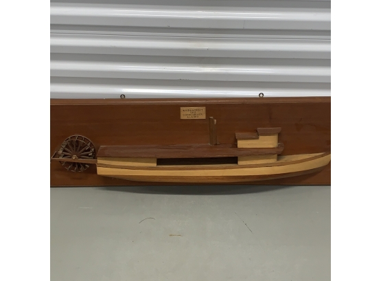 Wooden Model Boat Signed By Artist