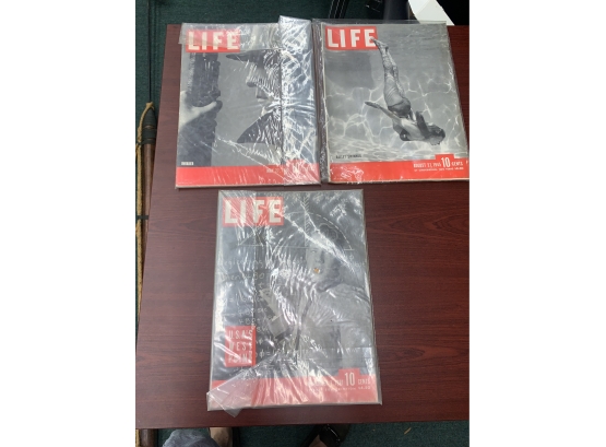 Lot Of 3 Life Magazines
