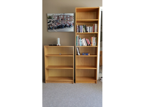 Tall And Short Bookcase Pair