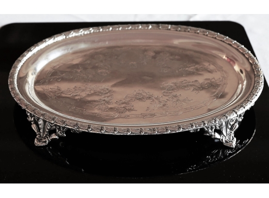 Antique Oval Silverplate Tray - Shippable