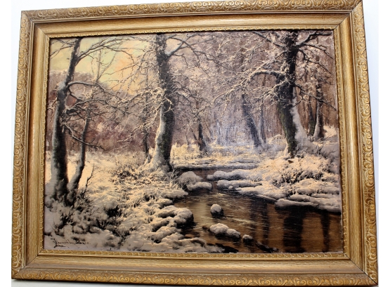 Winter Wonderland 1896-1962.  By Laslo Neogrady Oil Painting.  Winterscape