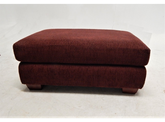 Large Red Upholstered Ottoman