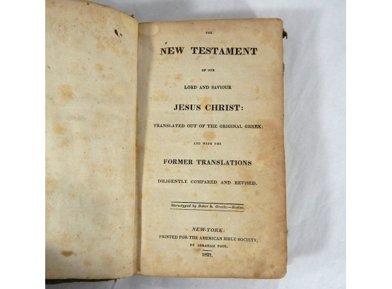 Antique 1827 New Testament
