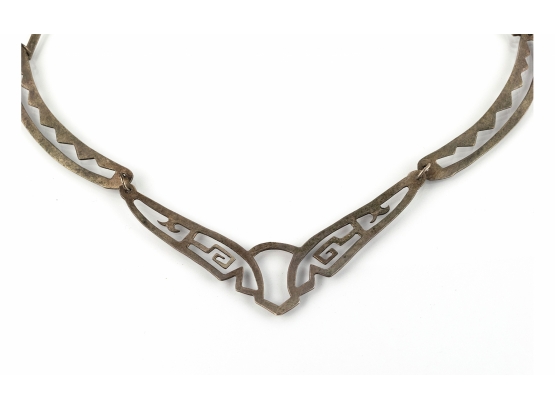 Elegant Signed (Rare Delicate) Navaho Sterling Necklace