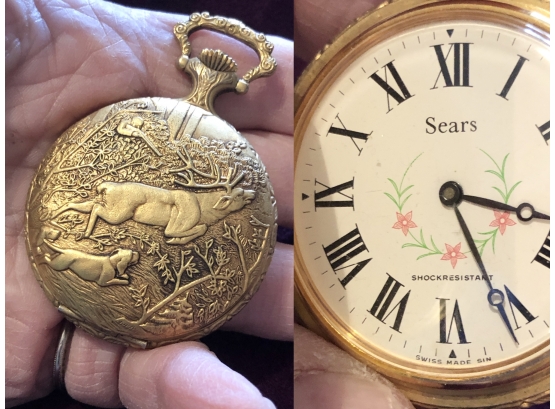 ✈️ Intriguing And Wonderful 1976 Sears Roebuck’s Pocket Watch Brand New In Box Rare Find Especially Now