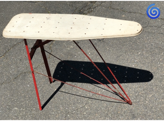 🌀 Shabby Chic Child Sized Vintage Metal Ironing Board Side Table