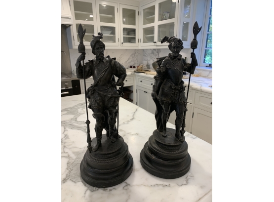 Two Victorian Spelter Figures