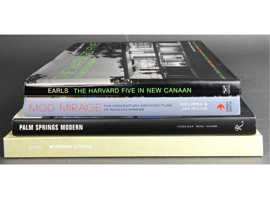 Four Coffee Table Books - On Mid Century Modern Design Homes And Architecture- Rizzoli And Gordon