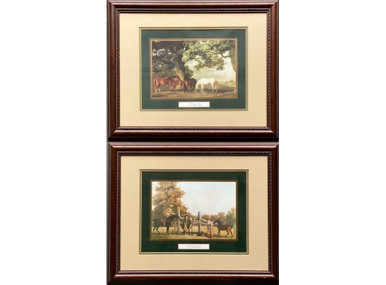 Two Framed Prints - A Young Champion And A Family Group By George Stubbs