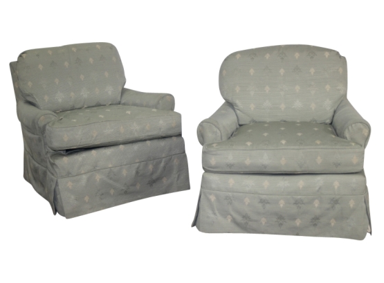 PAIR UPHOLSTERED CHAIRS