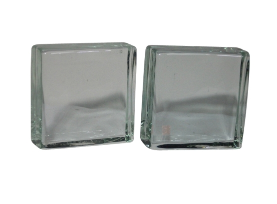 PAIR OF LARGE CUBE BOOKENDS