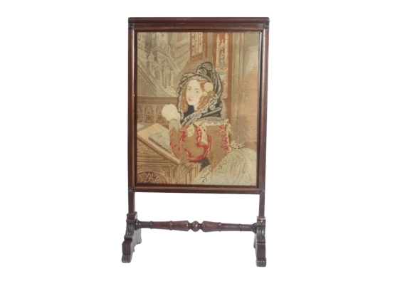 NEEDLE POINT FIRE SCREEN
