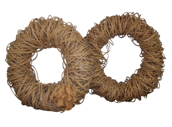 Pair Of Large Wooden Christmas Wreath