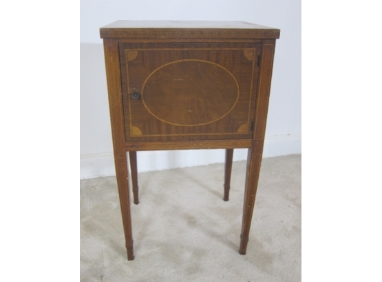 Antique Inlay And Single Door Stand