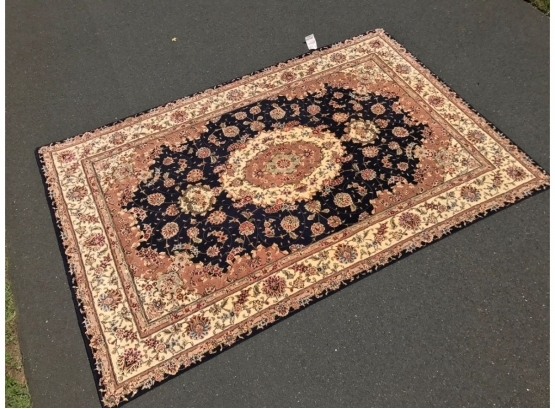 Decorative Tabriz Oriental Carpet By Wool And Knots