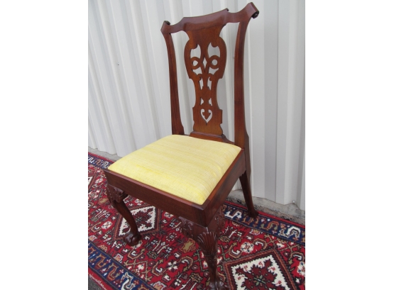 Very Fine Mahogany Chippendale Claw Foot Chair