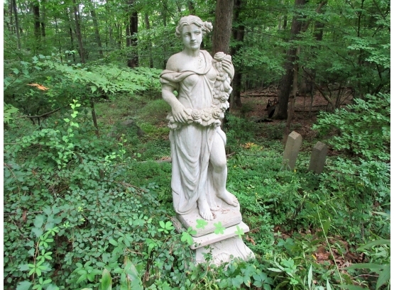 Large And Impressive Vintage Cast Concrete Garden Statue