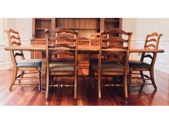 Lillian August Country French Style Dining Table And Six Chairs